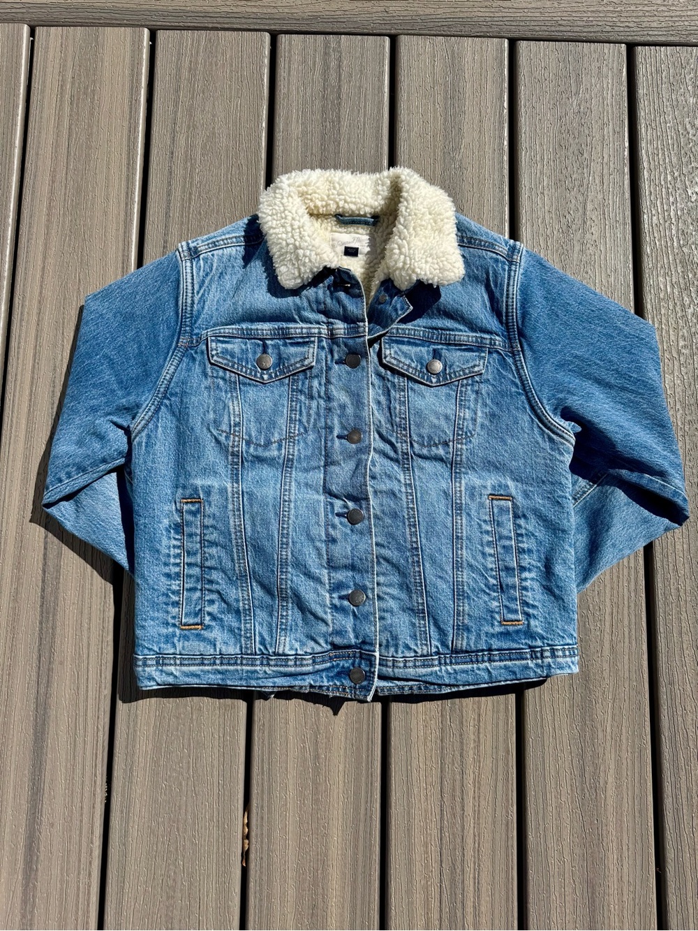 Universal Thread Sherpa Lined Light Blue Denim Jacket